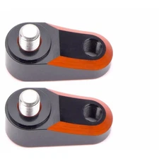 Pair Of 10mm Orange Universal Rear View Mirror Riser Extenders 12-22460O