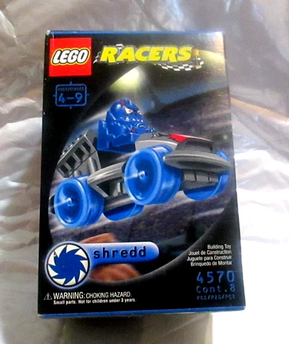 Lego Racers Shredd Blue Car with Launcher Complete with Box 4570 DAMAGED Box