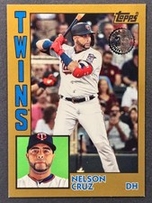 2019 Topps Update 1984 Gold Parallel #84-44 Nelson Cruz Minnesota Twins /50