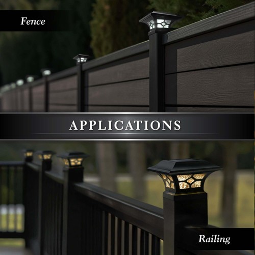 SLZ332W Kingston Solar Post Cap,- Fits 2" x 2", 2.5" x 2.5" and 3" x 3" Posts... - Picture 5 of 9