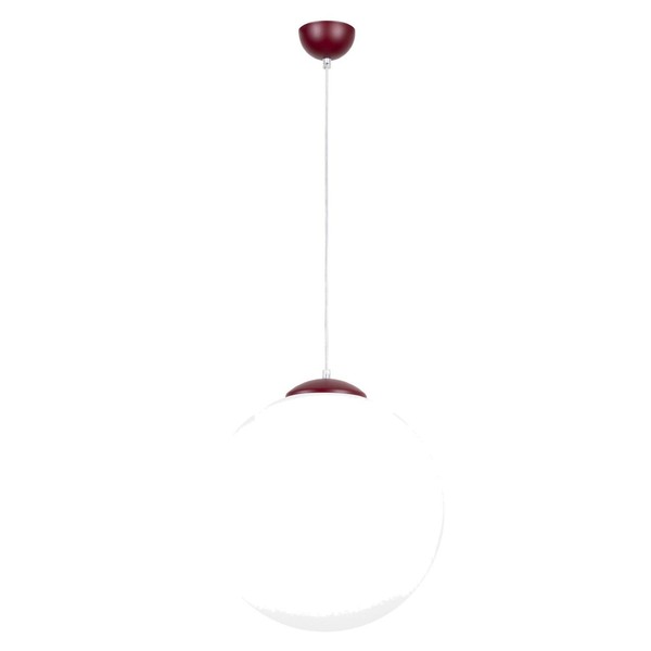 HäNgelampe Glas Stahl Burgund HöHenverstellbar E27 Ø40 Cm Pendelleuchte KüChe-image