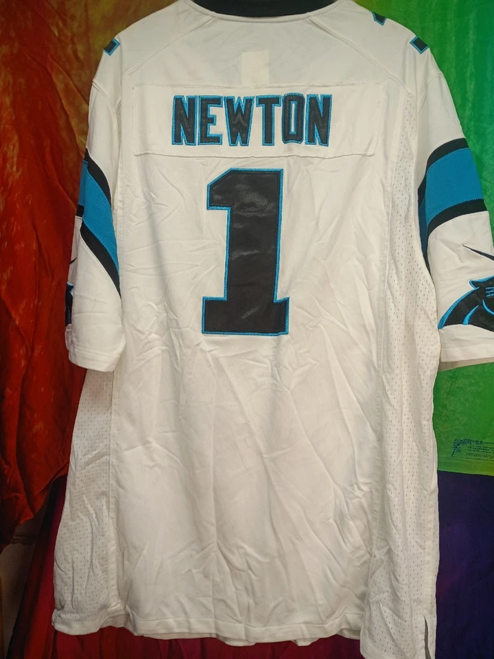 Camiseta Nike Cam Newton Carolina Panthers #1 blanca NFL On Field para hombre talla XL Foto 3 de 4
