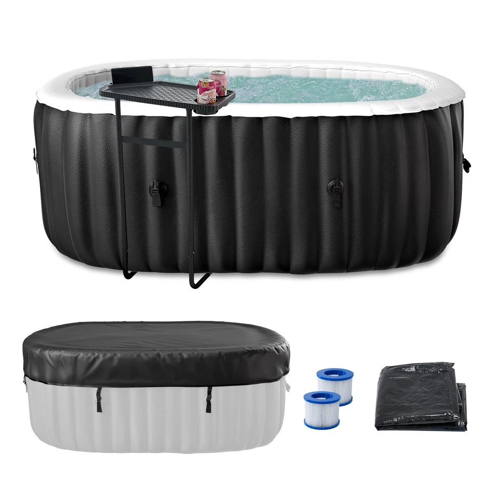 Надувная гидромассажная ванна Meulbaty Inflatable Spa 2 prs 145 галлонов со 100 пузырьковыми струями, 75 x 47 x 25 дюймов - Изображение 2 из 4