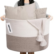 Large Blanket Basket for Organizing,65L Closet Organizers and Storage Bins Bo...