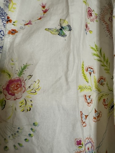 set pigiama il gatto piccolo bianco pima cotone floreale  - Foto 5 di 7