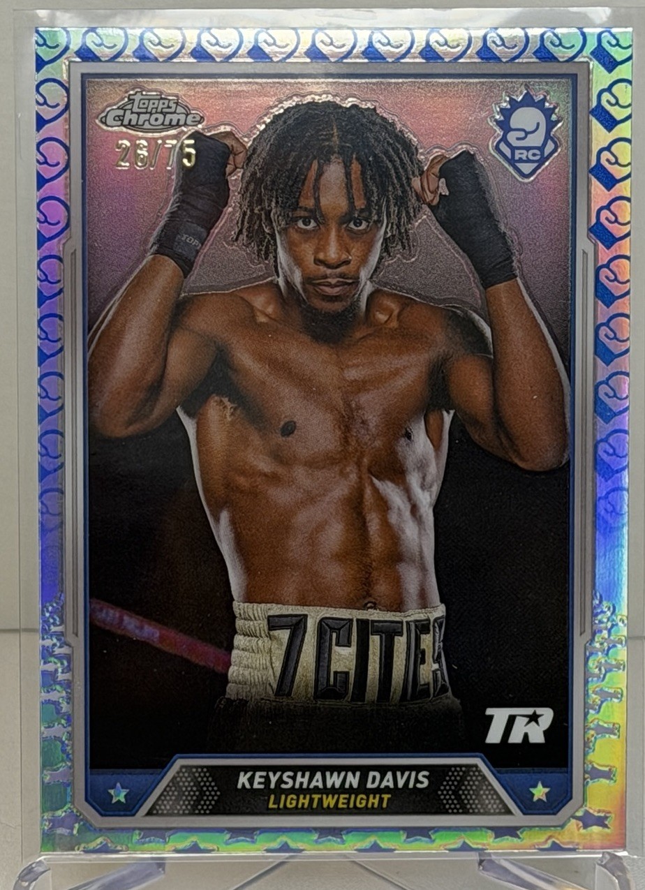 2024 Topps Chrome Keyshawn Davis Rookie Glove Loge Refractor /75 RC #5