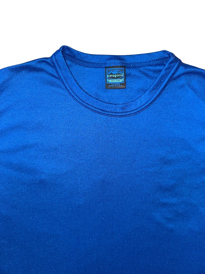 vtg Patagonia Capilene Base Layer Set Top & Pants Blue Made USA 90s womens sz XL - Image 3 of 4
