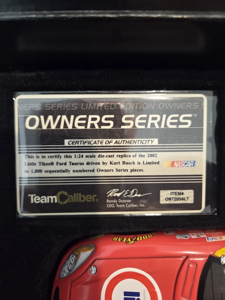 1:24 TEAM CALIBER OWNERS 2002 #97 LITTLE TIKES RUBBERMAID FORD TAURUS KURT BUSCH - Image 3 of 4