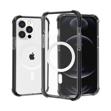 For iPhone XR Case Magnetic Circle Acrylic Shockproof Cover + Tempered Glass