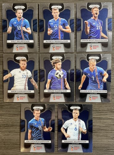 Figurine Panini Prizm World Cup 2018 Calcio Islanda 🇮🇸 Set Squadra (8) - Foto 1 di 2