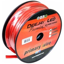 DEEJAY LED 4AWG 100ft Power Cable Red Copper TBH4100REDCOPPER