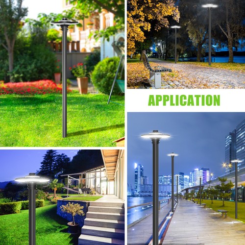 (2Pack) LED Yard Garden Post Top Light Fixture Dusk to Dawn 100W 15000LM 5000K - Picture 12 of 12