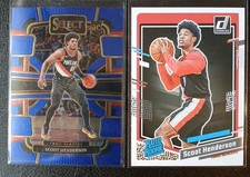 Scoot Henderson Card Lot (2) 2023-24 Donruss Rated Rookie Select Blue Blazers RC