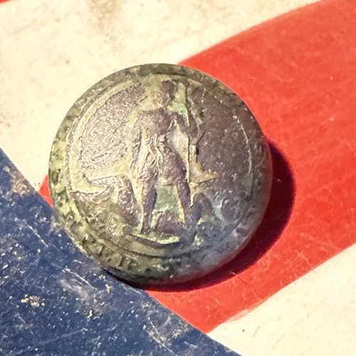 Civil War  💥 🇺🇸 💣  Confederate Silver Virginia Coat Button