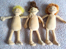 3 x Stoff-Puppe Jako-O,  Kuscheltier, Pippi,  Phini, Max, ca. 29 cm