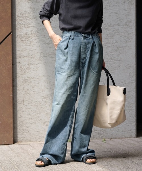 Framework Denim Pants Big John Collaboration Smal… - image 5