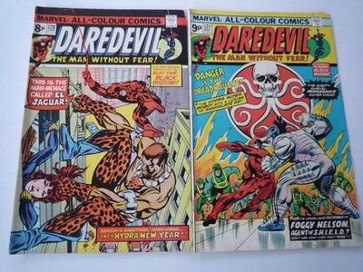DAREDEVIL - COMICS -  120/121/122/124/254/282 - SIX COMICS - MARVEL - VG