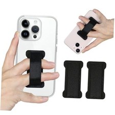 Finger Strap Phone Holder - Ultra Thin Anti-Slip Universal Cell Phone Black