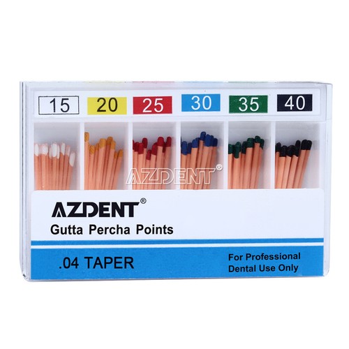 AZDENT Dental Endo Gutta Percha Points Root Canal Obturation GP0.04/.06 F1 F2 F3 - Picture 12 of 51