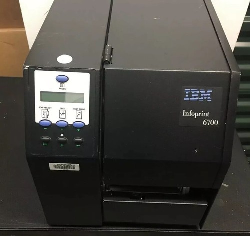 IBM INFOPRINT 6700 5504-R40 DIRECT THERMAL TRANSFER LABEL BARCODE PRINTER 203DPI - Picture 3 of 11