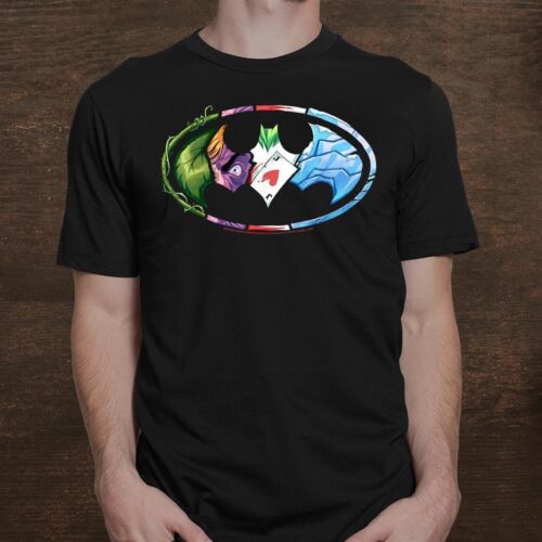 DC Comics Herren Batman Bösewicht Mashup Fledermaus Logo T-Shirt 2XLT - Bild 1 von 3