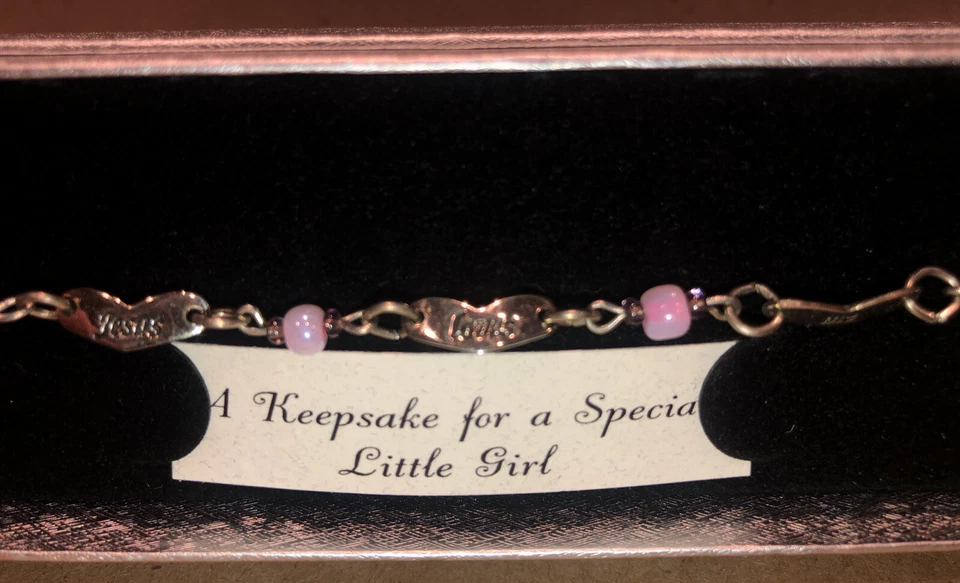 PULSEIRA JESUS ME AMA FECHO DE PRATA NÍQUEL por Cathedral Art #LB301 NOVA NA CAIXA presente - Imagem 2 de 3