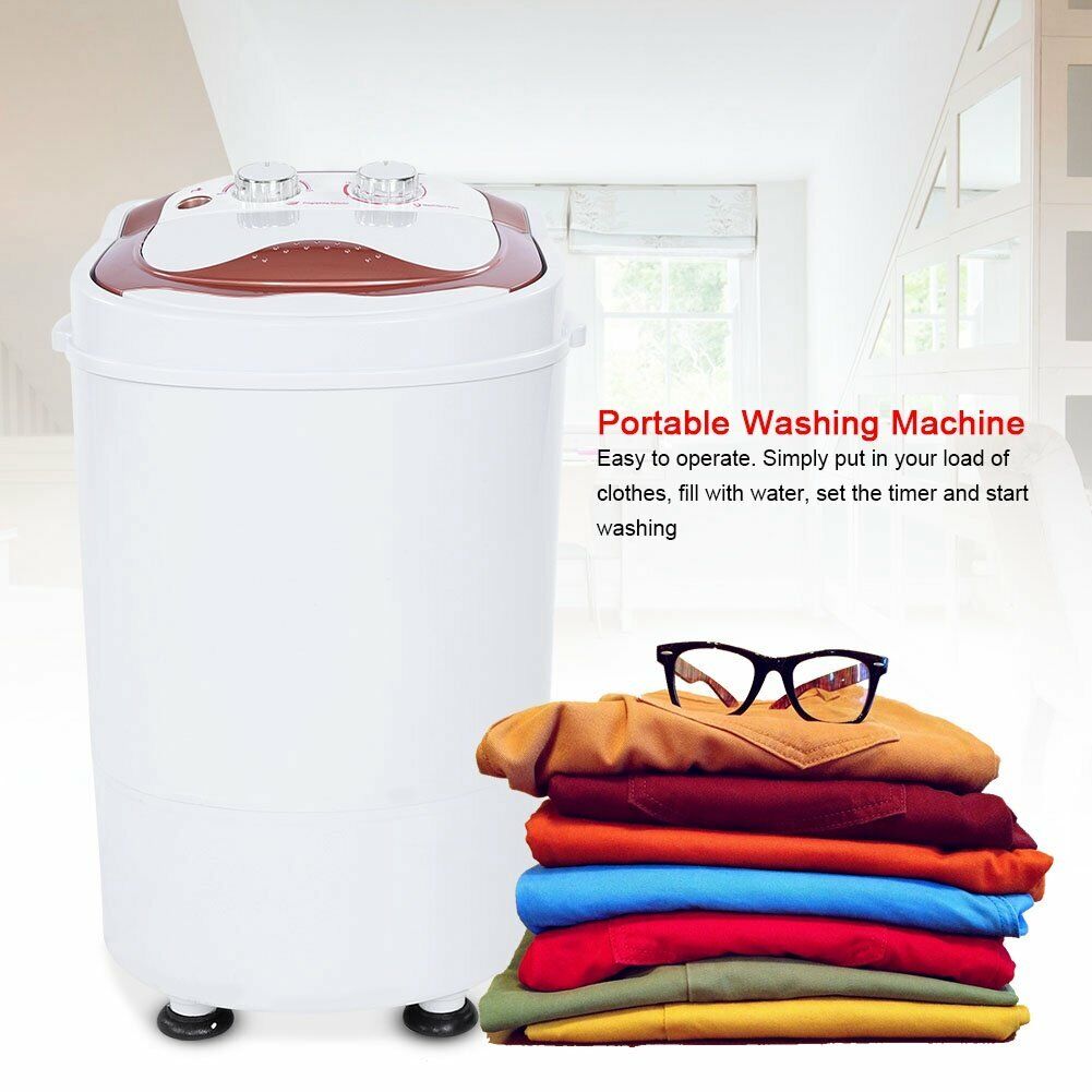 Compact Mini Washing Machine Semi-Automatic Laundry Washer Spinn