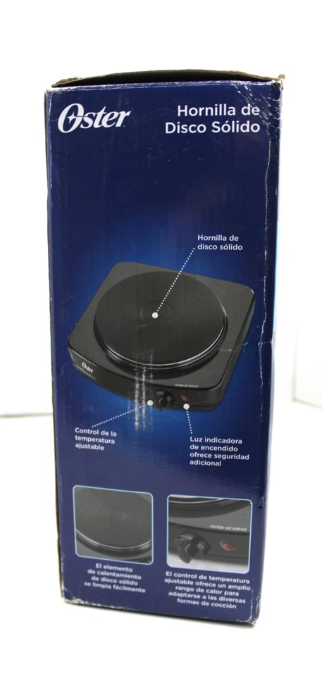Oster Single Black Burner Hot Plate Adj. Temperature 900 Watts CKSTSB100 Pair - Image 2 of 4