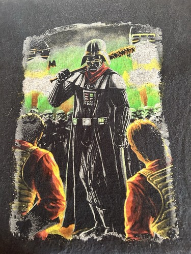 Darth Vader Men's Large Negan Walking Dead Star Wars Crossover Black T-shirt - Picture 2 of 4