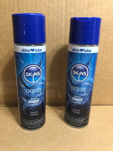 2x Skins Aqua Superslide WATER Lubricant Adult Couples Water Sex Lube 8.5oz