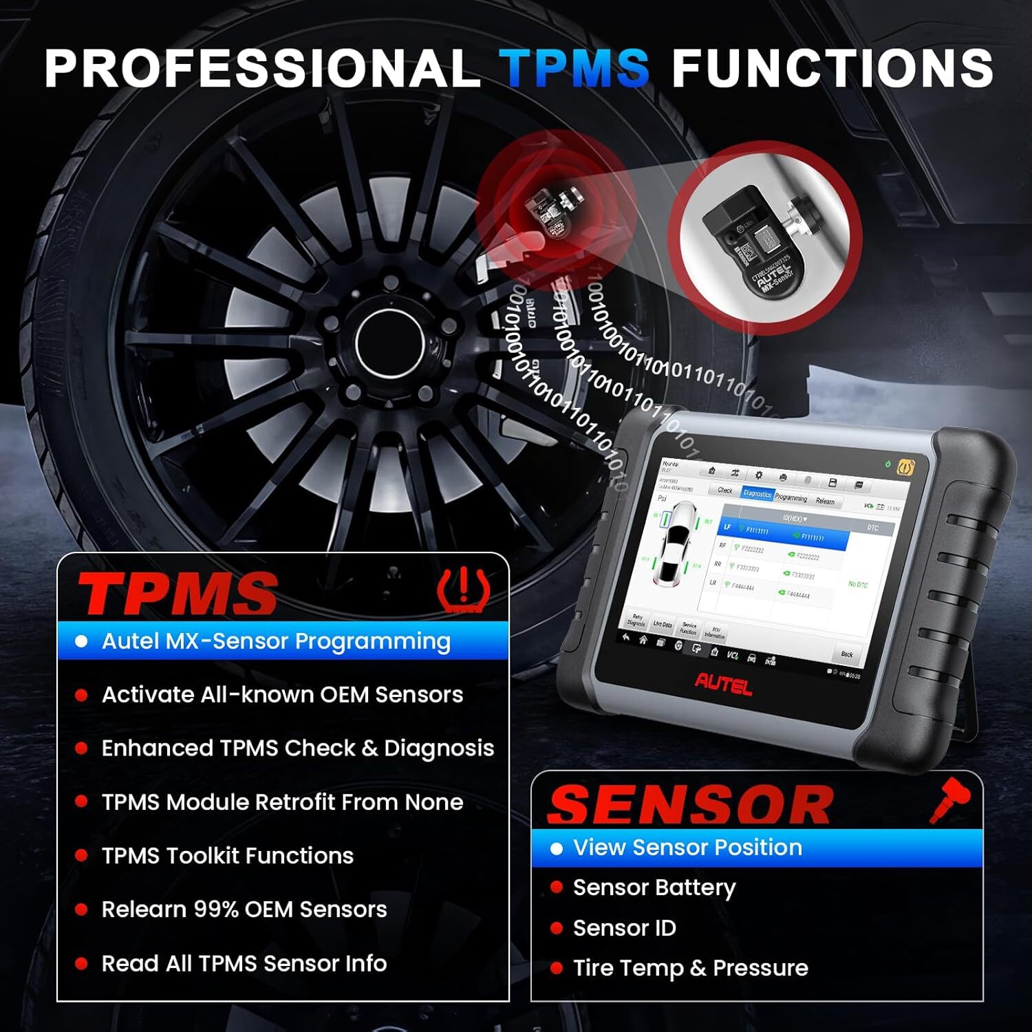 Autel MaxiPRO MP808Z-TS Car Diagnostic Scanner Tool Key Coding TPMS Programming