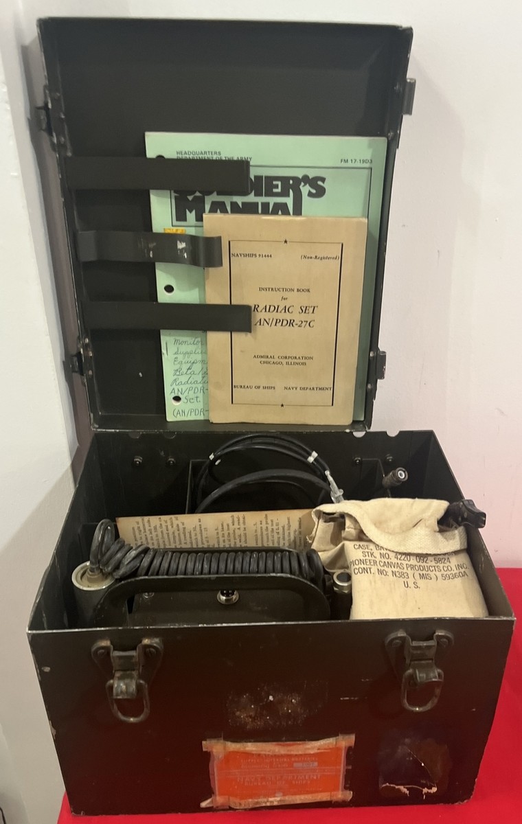 Radiation Detector US Navy Radiac Set AN/PDR-27C With Case