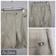 Boy Scouts of America Cargo Shorts Mens Small Green Relaxed Switchback Uniform