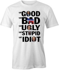 THE GOOD THE BAD THE UGLY TShirt Tee Short-Sleeved Cotton POLITICAL S1WCA976
