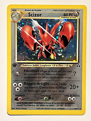 Pokemon Scizor **1st Edition** Holo ITALIAN 10/75 Neo Discovery