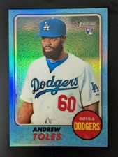 ANDREW TOLES RC 2017 Topps Heritage Chrome Blue Refractors THC-531 #/68 DODGERS