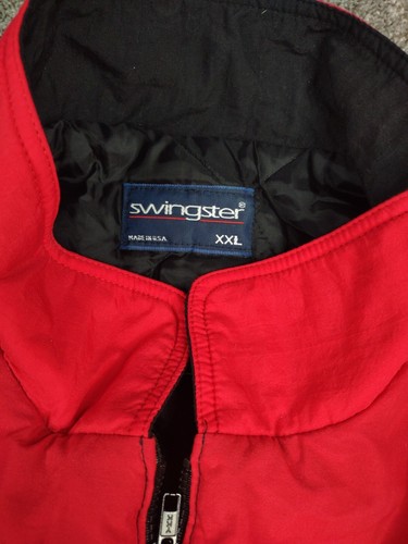 Vtg Snap-On Racing Jacket Men XXL Red Black Swingster Zip Up 90s Y2K Winter USA - Picture 3 of 15
