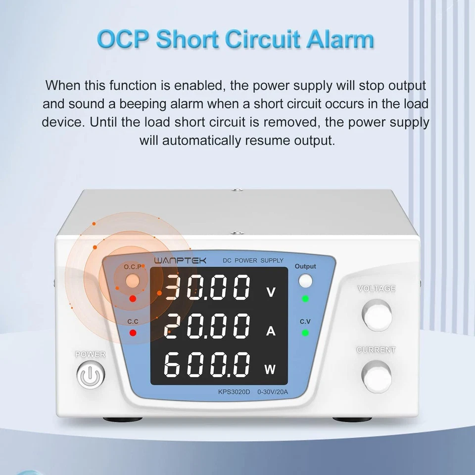0-15/30/60/100V 0-5/10/20A Lab Adjustable DC Power Supply Variable High Power DC - Image 2 of 4