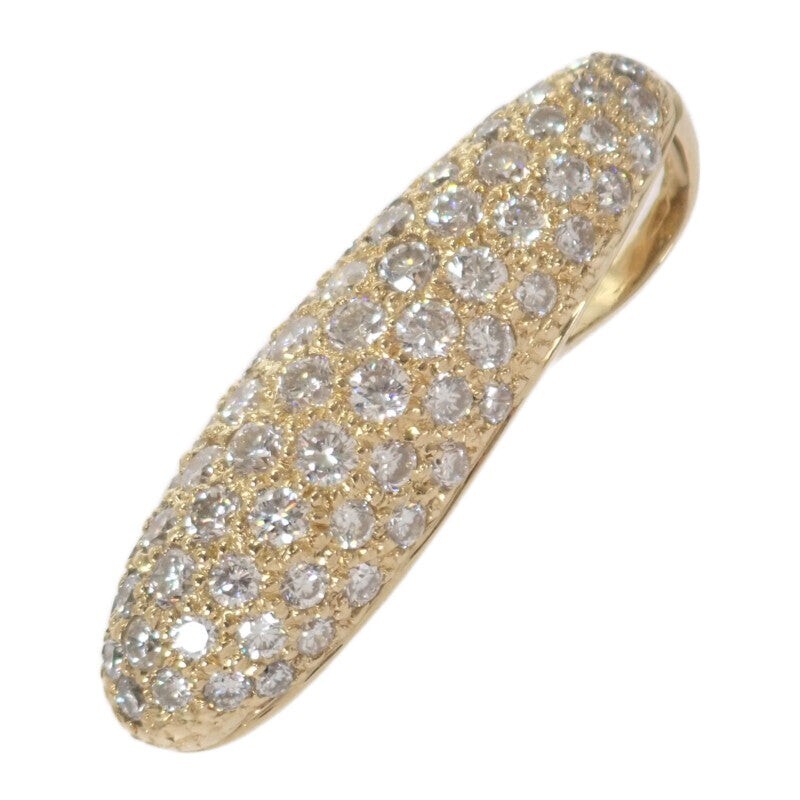 Design Jewelry Pave Pendant Top K18 Yellow Gold Diamond Ladies ISY