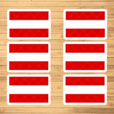 Austria Flag Vinyl Sticker 6-Pack – Indoor Use Only, Red & White National Decals