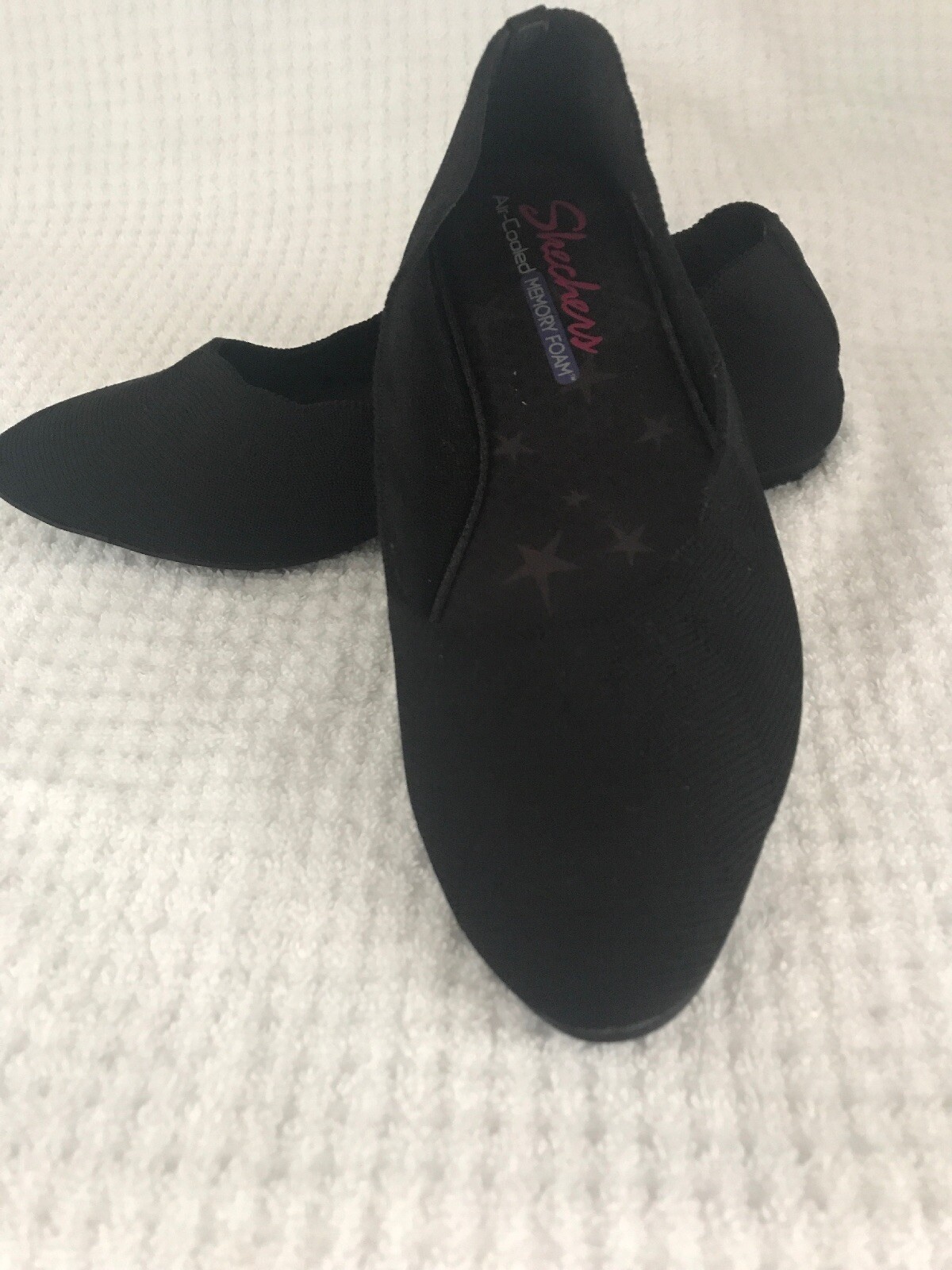 black memory foam flats