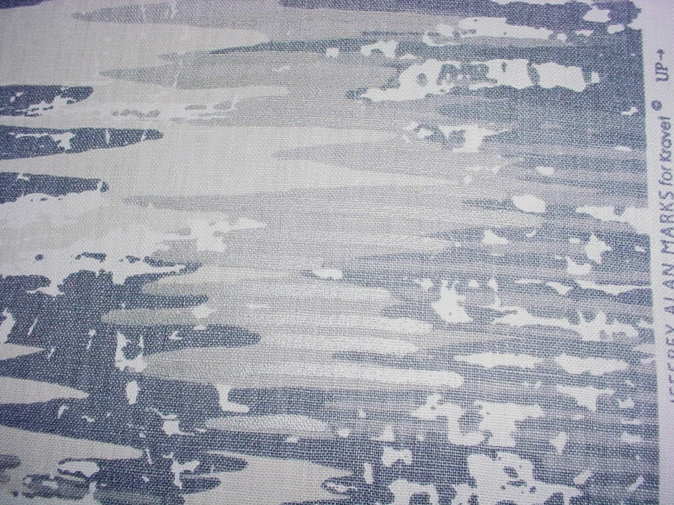 Kravet Whitecap Slate Silver Paint Splotch Printed Linen Upholstery Fabric - Image 3 of 4