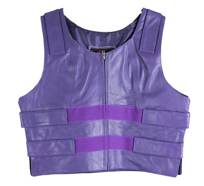 Highway Leather Women’s Bulletproof Style Motorcycle Vest – Blue, Sleeveless - View #4