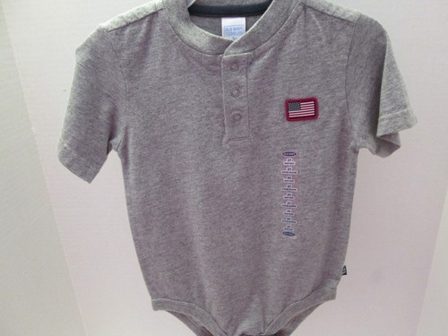 American Flag Gray Bodysuit by Old Navy, Size 2T, NWT - 第 1/2 張圖片