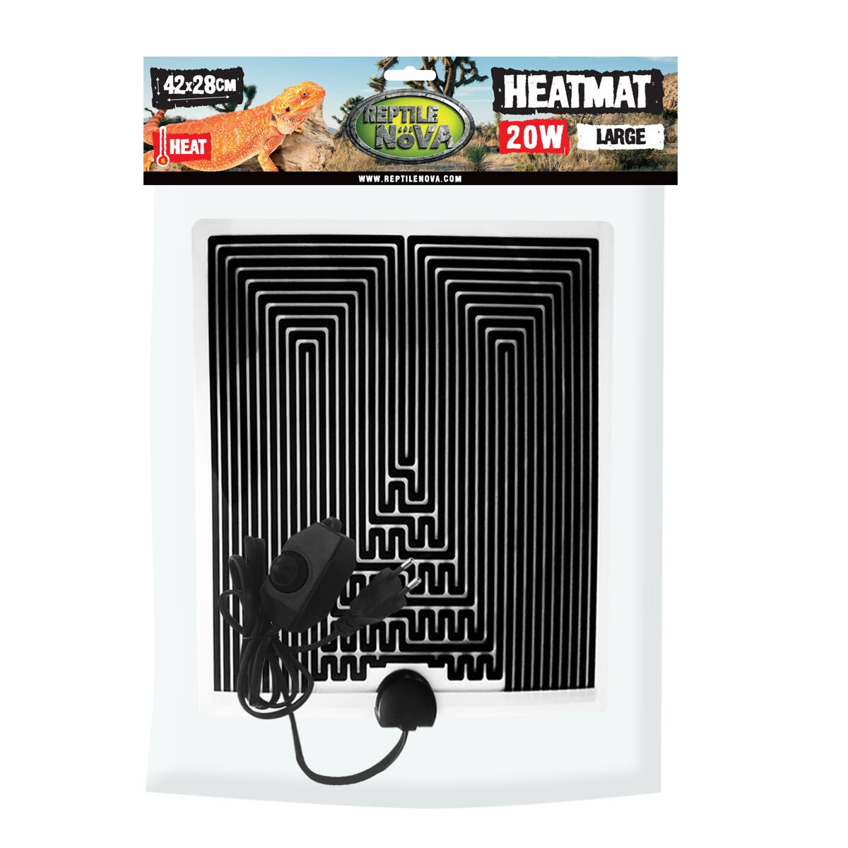 Reptile Nova Heating Mat 20W Large 42x28cm incl. Manual Regulator
