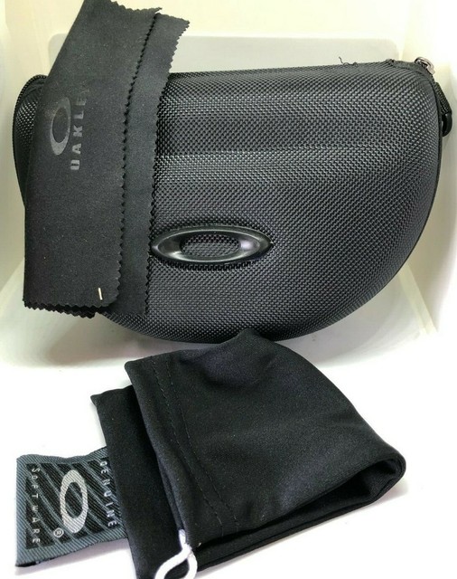 Brand New Large Oakley black Sunglasses Case w/ Cleaning Cloth, Dust bag, eBay