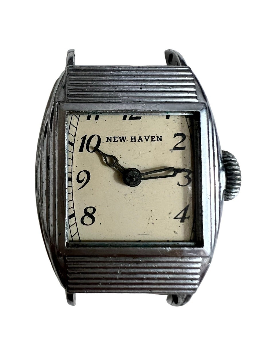 Vintage New Haven Art Deco Manual Rectangle Tank Mens Watch