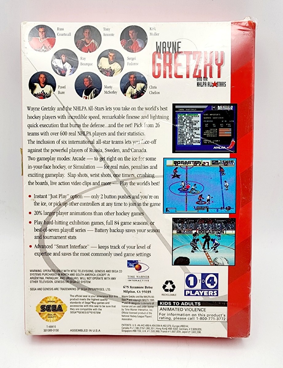 Wayne Gretzky and the NHLPA All-Stars (Sega Genesis, 1995) New W