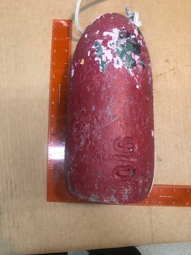 Vintage nautical red pot & trap marker/bouy float - Picture 6 of 8