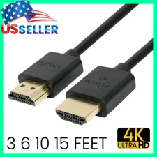 Thin HDMI Cable Ultra Slim HDMI M to M Cord 4K 1080p 3D PS4 PS5 XBOX HDTV LCD